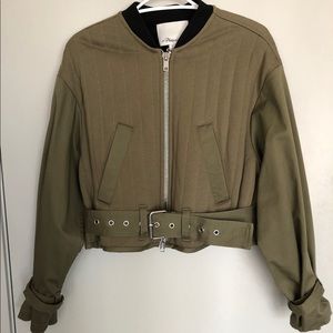 3.1 PHILLIP LIM Cropped quilted bomber jacket